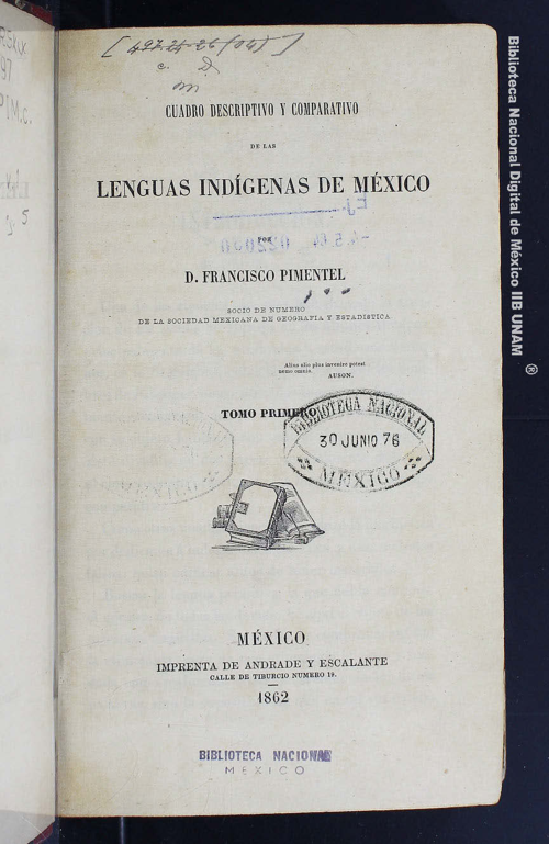 Imagen de Cuadro descriptivo y comparativo de las lenguas indígenas de México