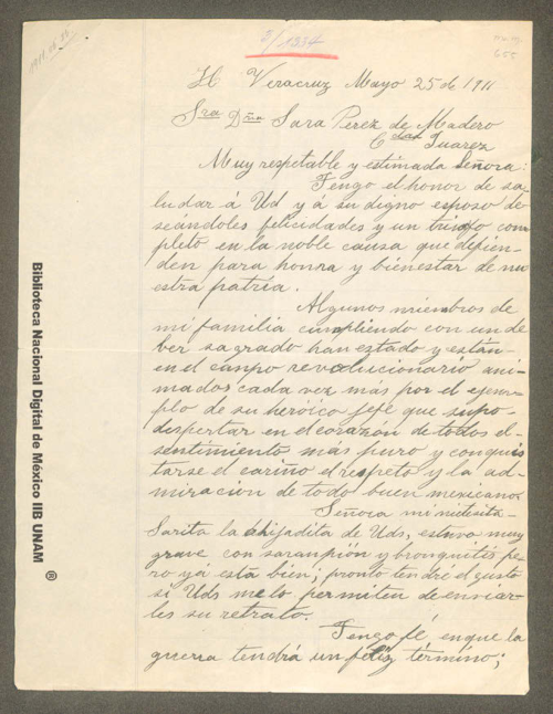 Imagen de Carta de Reinalda Ramón, viuda de Guzmán