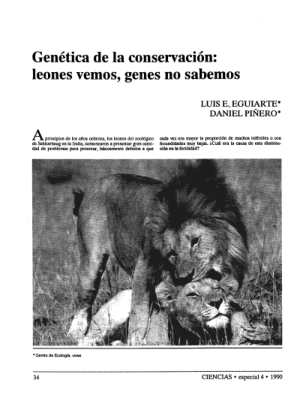 Genética de concervación: leones vemos, genes no sabemos