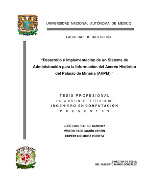 Desarrollo e implementación de un sistema de administración para la  información del Acervo Histórico del Palacio de Minería (AHPM)