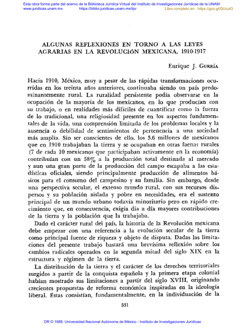 Imagen de Algunas reflexiones en torno a las leyes agrarias en la Revolución mexicana, 1910-1917 (propio)