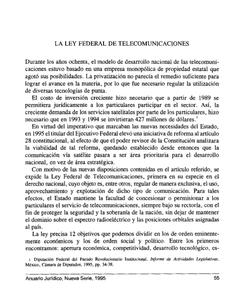 Imagen de La ley federal de telecomunicaciones (propio)