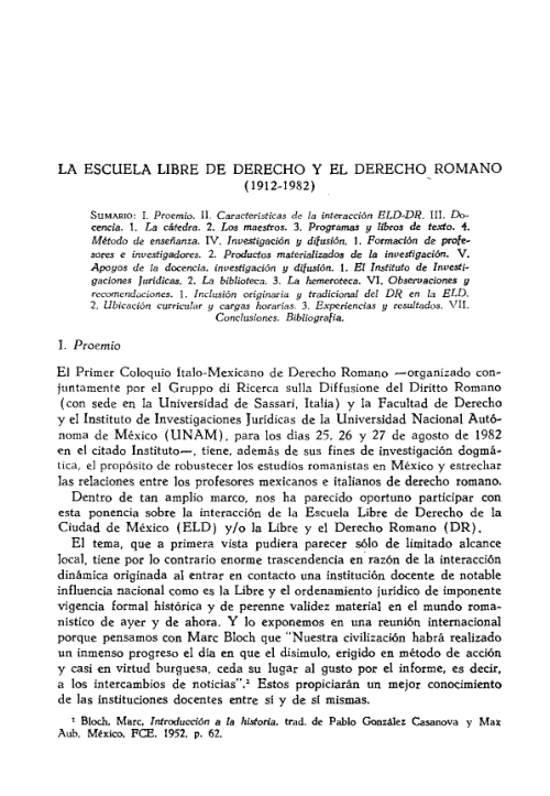 Imagen de La Escuela Libre de Derecho y el derecho romano (1912-1982) (propio)