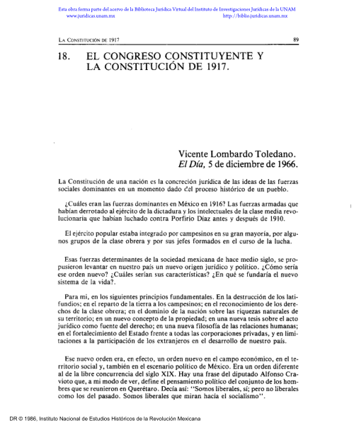 Imagen de El Congreso Constituyente y la Constitución de 1917 (propio)