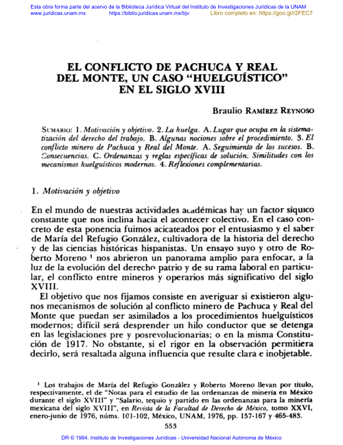 Imagen de El conflicto de Pachuca y Real del Monte, un caso "huelguístico" en el siglo XVIII (propio)