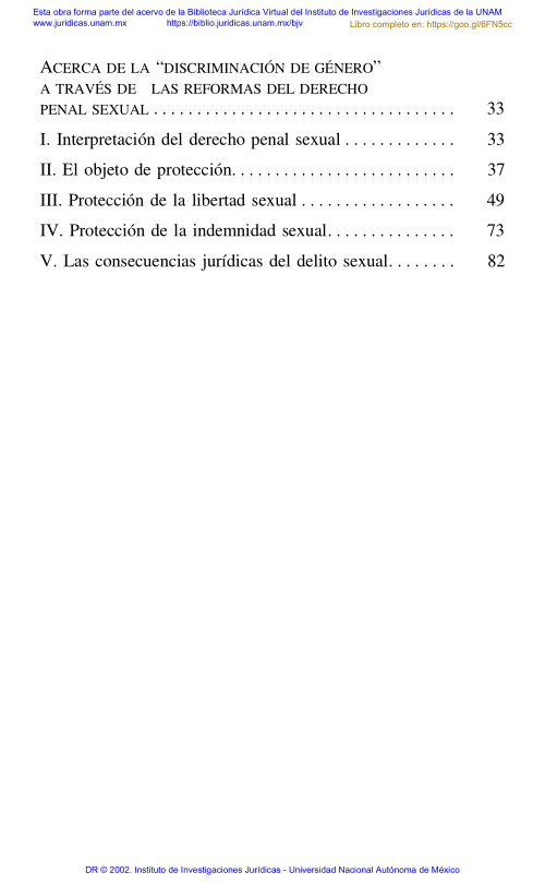 Imagen de Acerca de la "discriminación de género" a través de las reformas del derecho penal sexual (propio)
