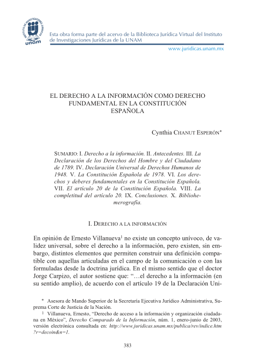 Imagen de El derecho a la información como derecho fundamental en la Constitución Española (propio)