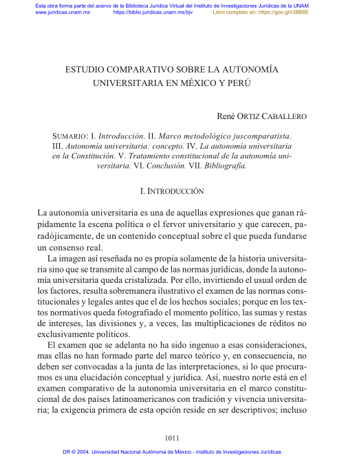 Imagen de Estudio comparativo sobre la autonomía universitaria en México y Perú (propio)