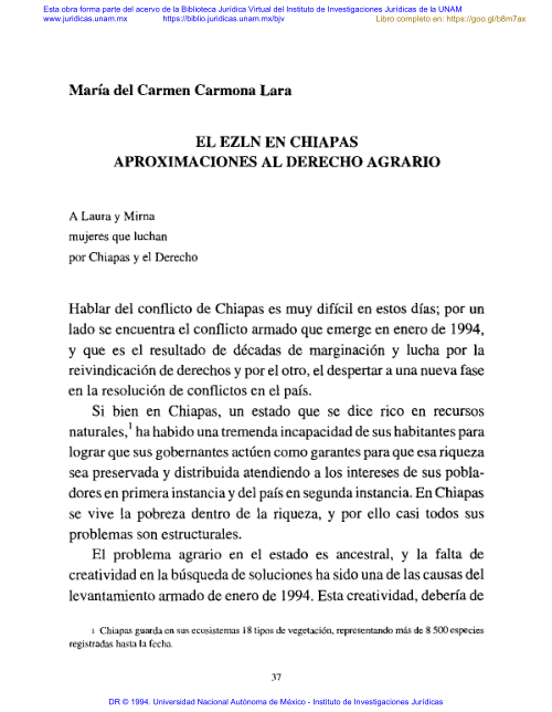 Imagen de El EZLN en Chiapas aproximaciones al derecho agrario (propio)