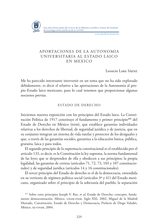 Imagen de Aportaciones de la autonomía universitaria al Estado laico en México (propio)