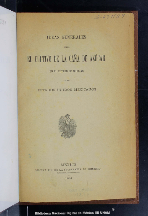 Imagen de Ideas generales sobre el cultivo de la caña de azúcar en el estado de Morelos de los Estados Unidos Mexicanos