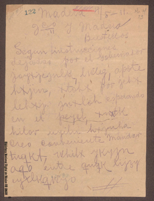 Imagen de Carta de José Garibaldi en Madera, Chihuahua